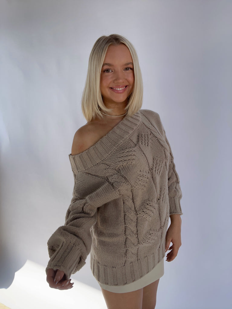 Oversized One Shoulder Sweater