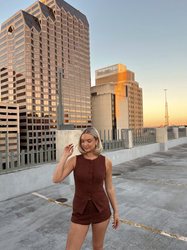 Plaid mini Skort