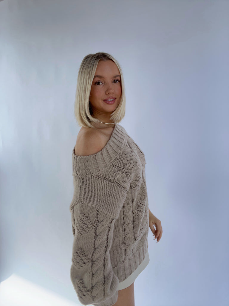 Oversized One Shoulder Sweater