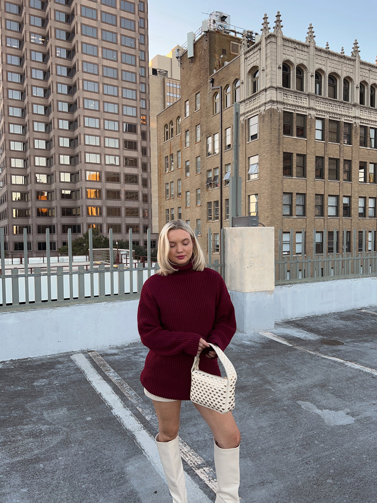 Turtleneck Sweater Dress