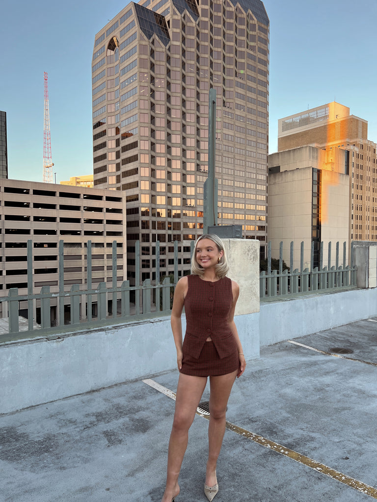 Plaid mini Skort